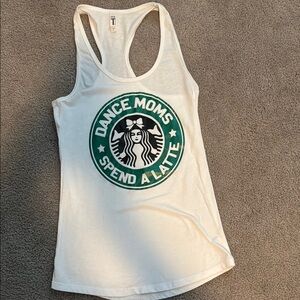 White Tank Top with Dance Moms Spend A Latte Graphic